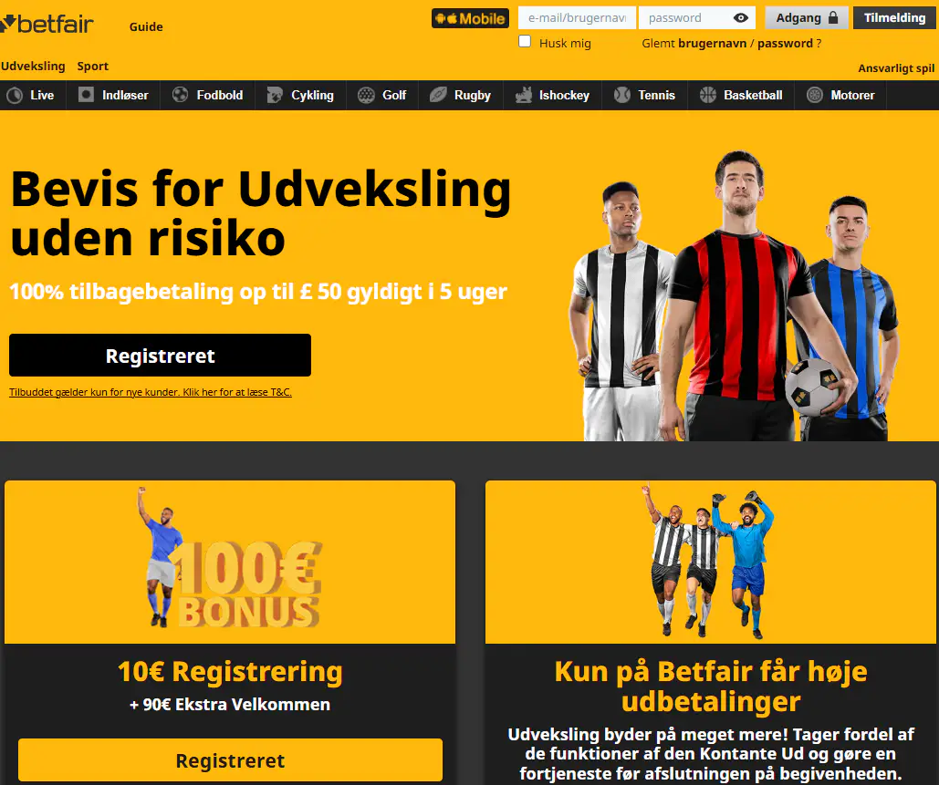 Aktuel Betfair Casino mobilapplikation eller autentisk mobilcasino-brugerflade